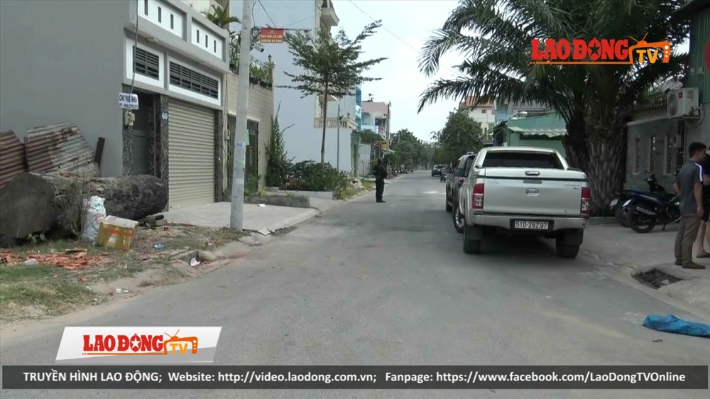 Lực lượng phá án phong tỏa đường vào Cty Hasan trong chiều ngày 20.3.