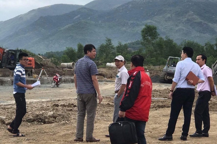 Đoàn Thanh tra Dự án Vườn Tài làm việc tại hiện trường dự án vào tháng 8.2018. Ảnh: H.H