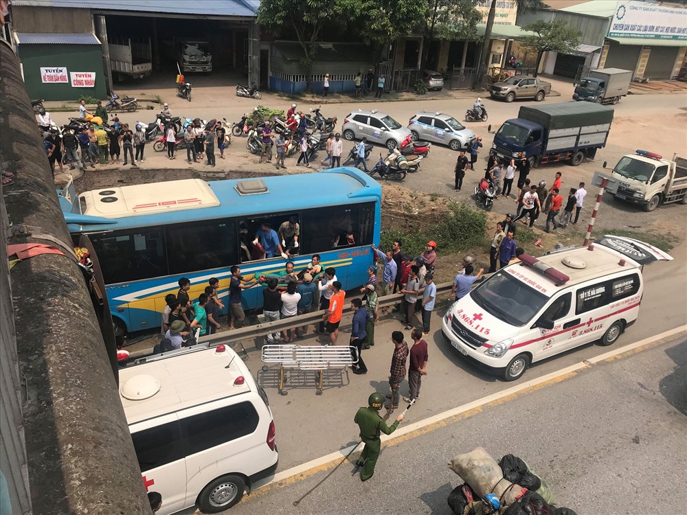 Hiện trường vụ tai nạn.