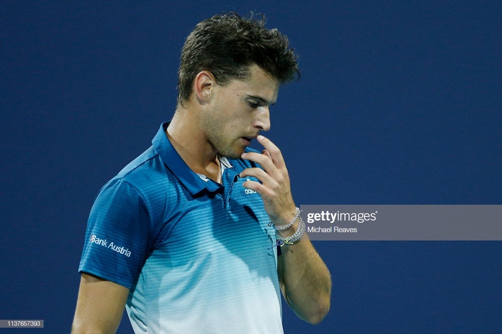 Thiem rời cuộc chơi từ khá sớm. Ảnh: Getty.