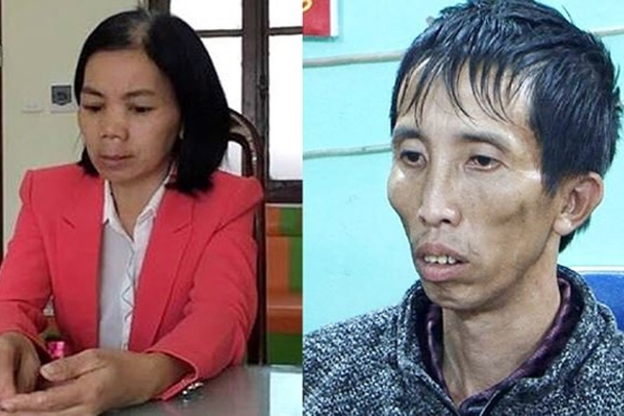 Bùi Văn Công (phải) và Bùi Thị Kim Thu.