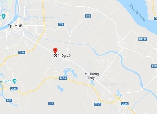 Vị trí xảy ra vụ tai nạn. Ảnh: Google Maps.