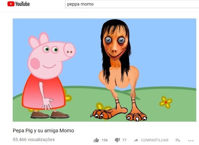 Hình tượng Momo xuất hiện trong các video hoạt hình.