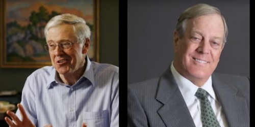 Charles và David - Hai Giám đốc điều hành của ngành công nghiệp Koch. Tập đoàn Koch là công ty lớn thứ hai ở Mỹ do CEO 80 tuổi và Phó chủ tịch 75 tuổi điều hành. Họ cũng có ảnh hưởng chính trị nhất định đi kèm với vai trò lớn trong nền kinh tế Mỹ. Công ty gồm 100.000 nhân viên và tạo ra doanh số 115 tỉ đô la hàng năm. Koch Industries sản xuất mọi thứ, từ các sản phẩm dầu mỏ đến Dixie Cup và nguyên liệu vải thô.