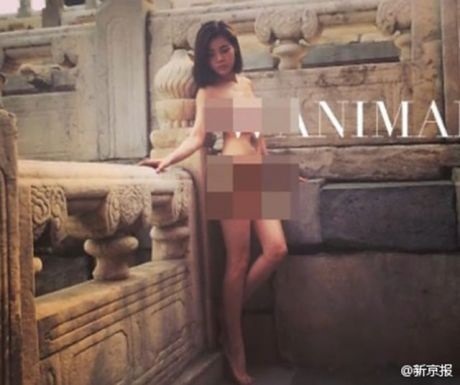 Hình ảnh người mẫu nude ở Tử Cấm Thành.