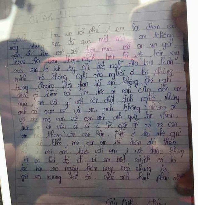 Bức thư Tr. gửi lại người yêu.