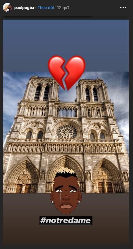 Bức ảnh Pogba chia sẻ trên Instagram.