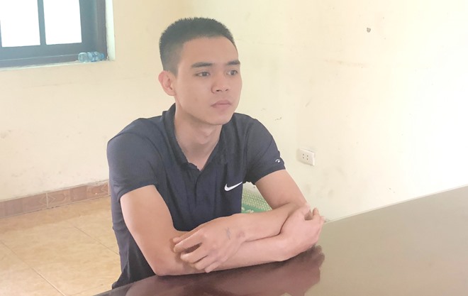 Vũ Văn Hiếu tại cơ quan công an. Ảnh: CAND