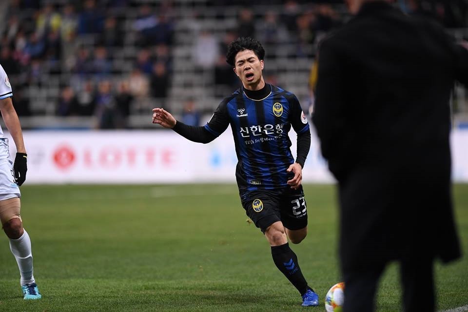 Công Phượng vẫn chưa có bàn thắng cho Incheon United. Ảnh Incheon United