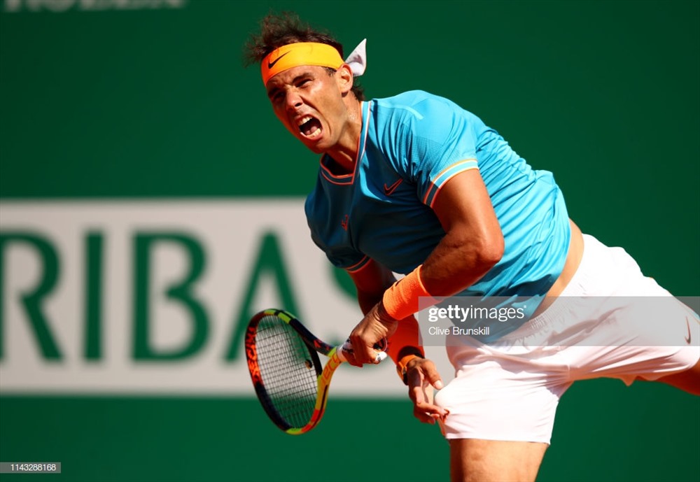 Rafa thắng cách biệt Agut sau 2 set chóng vánh. Ảnh: Getty.