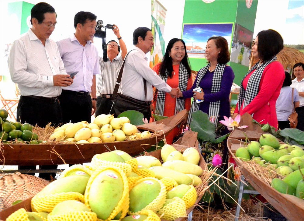 Lãnh đạo tỉnh Đồng Tháp bày tỏ thiện chí hợp tác với các doanh nghiệp xuất khẩu ngành xoài. Ảnh: Lục Tùng