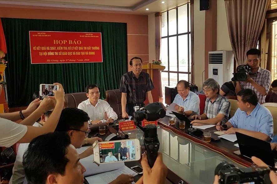 Vụ bê bối điểm thi tại Hà Giang đã gây chấn động dư luận của nước. Ảnh: T.L