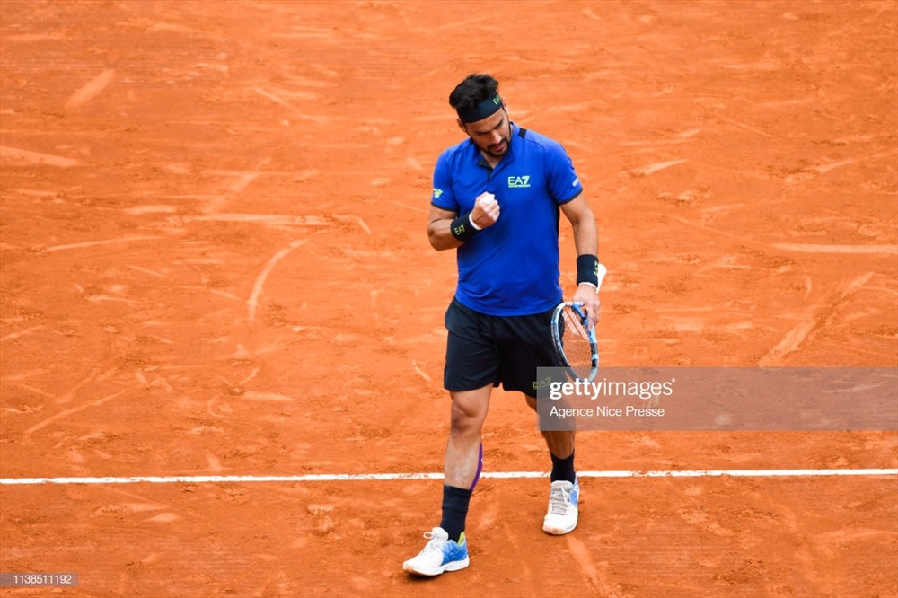 Fognini là người bắt nhịp trận đấu tốt hơn. Ảnh: Getty.