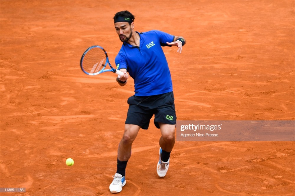 Fognini bị đau nhưng vẫn có thể trở lại và làm chủ trận đấu. Ảnh: Getty.