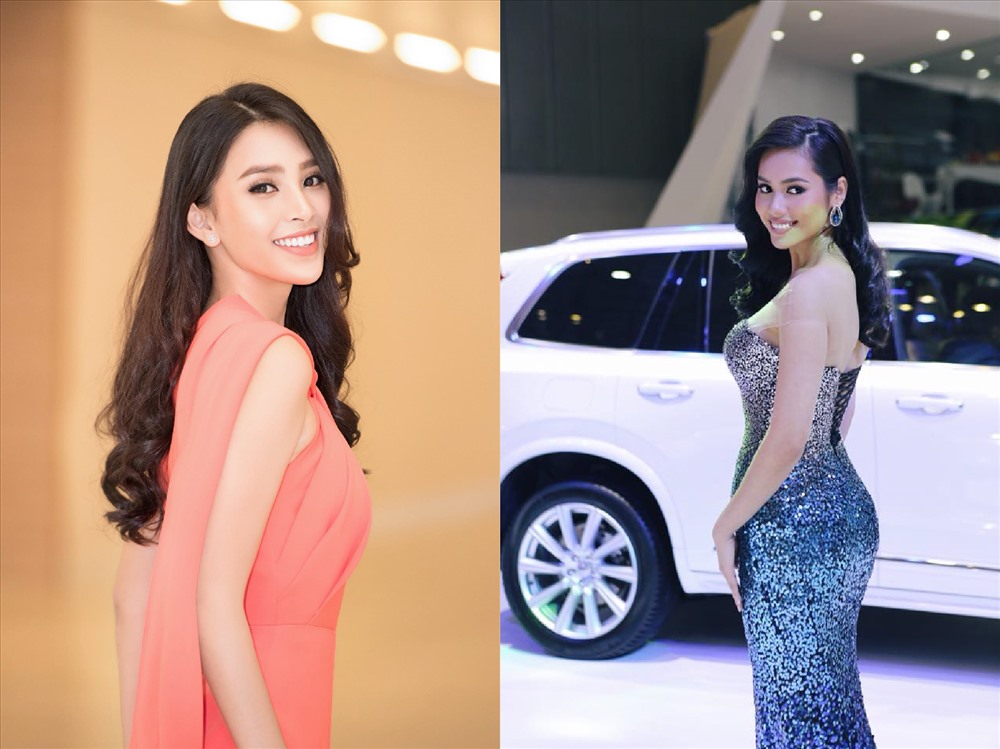 Cặp chị em hoa hậu sở hữu các góc nghiêng, góc mặt rất giống nhau.