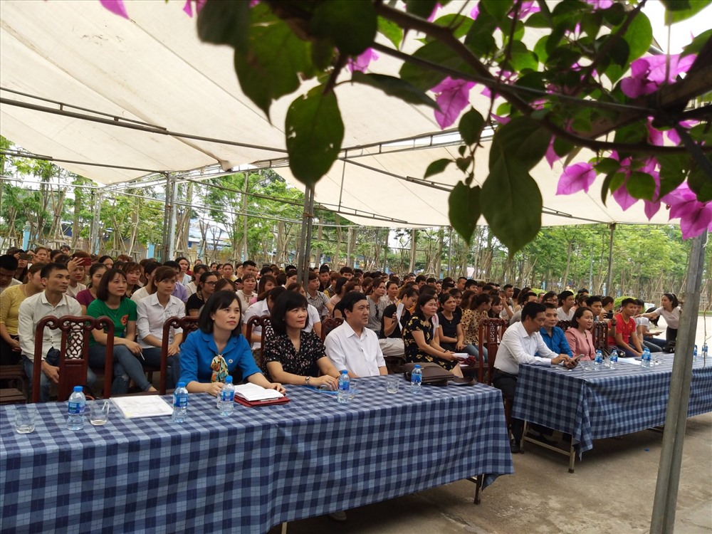 Quang cảnh buổi tuyên truyền phòng chống quấy rối tình dục của LĐLĐ tỉnh Thái Nguyên.