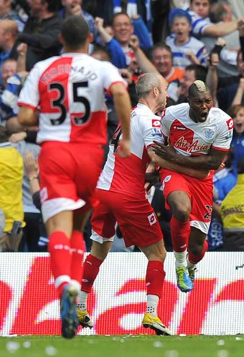 Cisse gỡ hòa 1-1. Ảnh: PA.