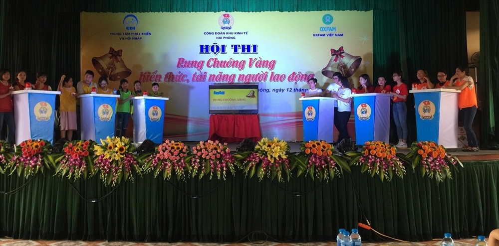 Lần đầu tiên các công nhân nhà trọ tại Hải Phòng được trực tiếp tham gia cuộc thi tìm hiểu kiến thức pháp luật