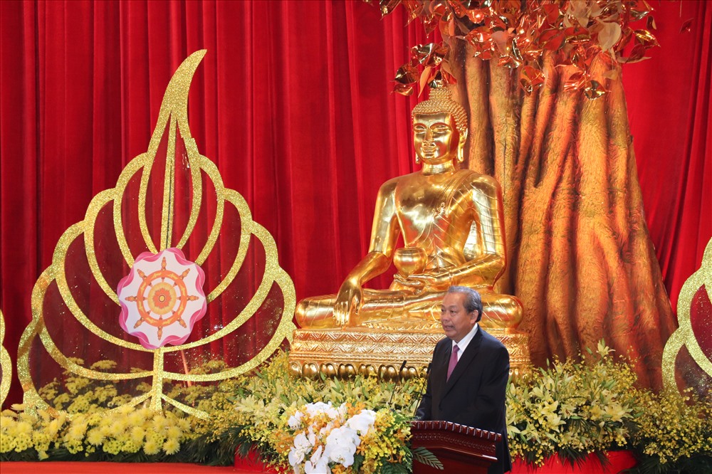 Uỷ viên Bộ Chính trị, Phó Thủ tướng Thường trực Chính phủ Trương Hoà Bình phát biểu tại Lễ bế mạc. 