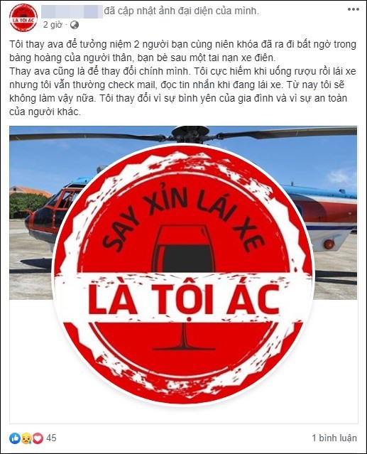 Thông tiệp tiếp tục được lan toả sau những vụ lái xe say xỉn gây tai nạn gần đây.