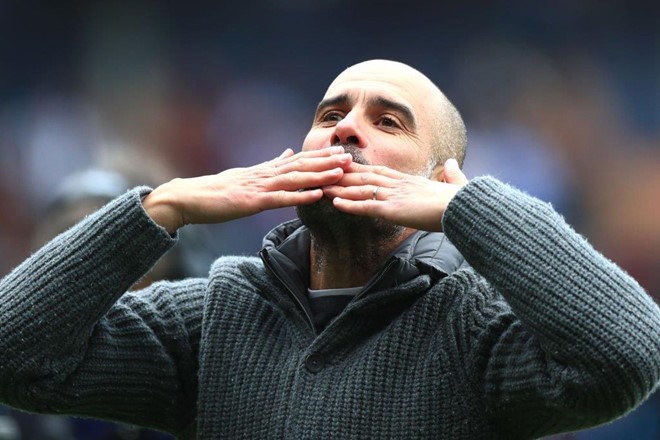 Pep Guardiola chuẩn bị có danh hiệu vô địch quốc nội thứ 8 trong sự nghiệp. Ảnh Getty