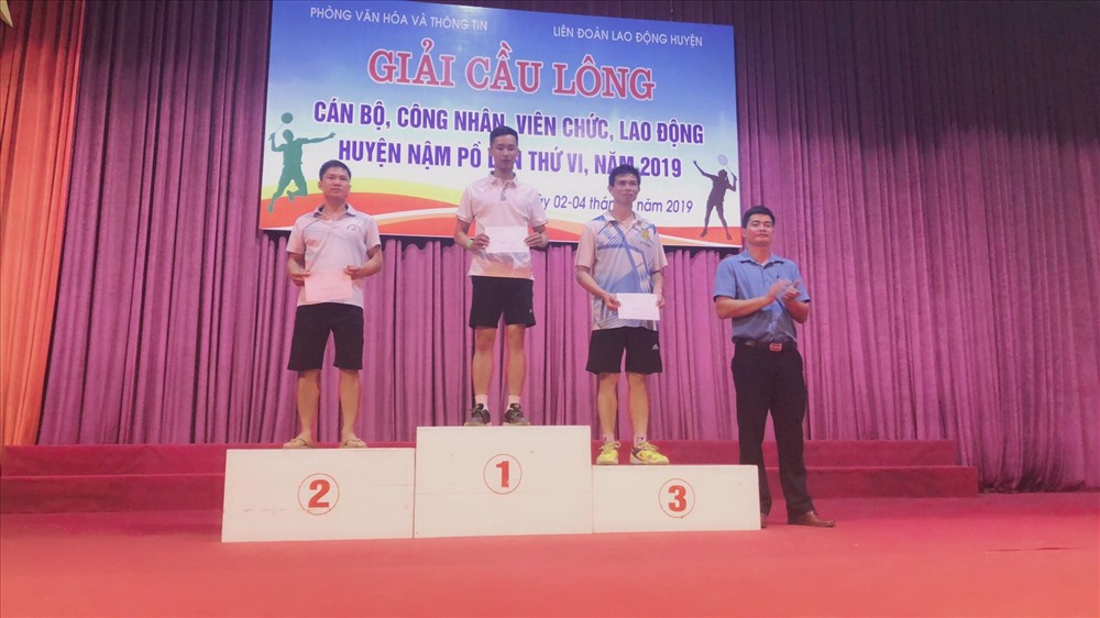 Trao giải nội dung đơn nam