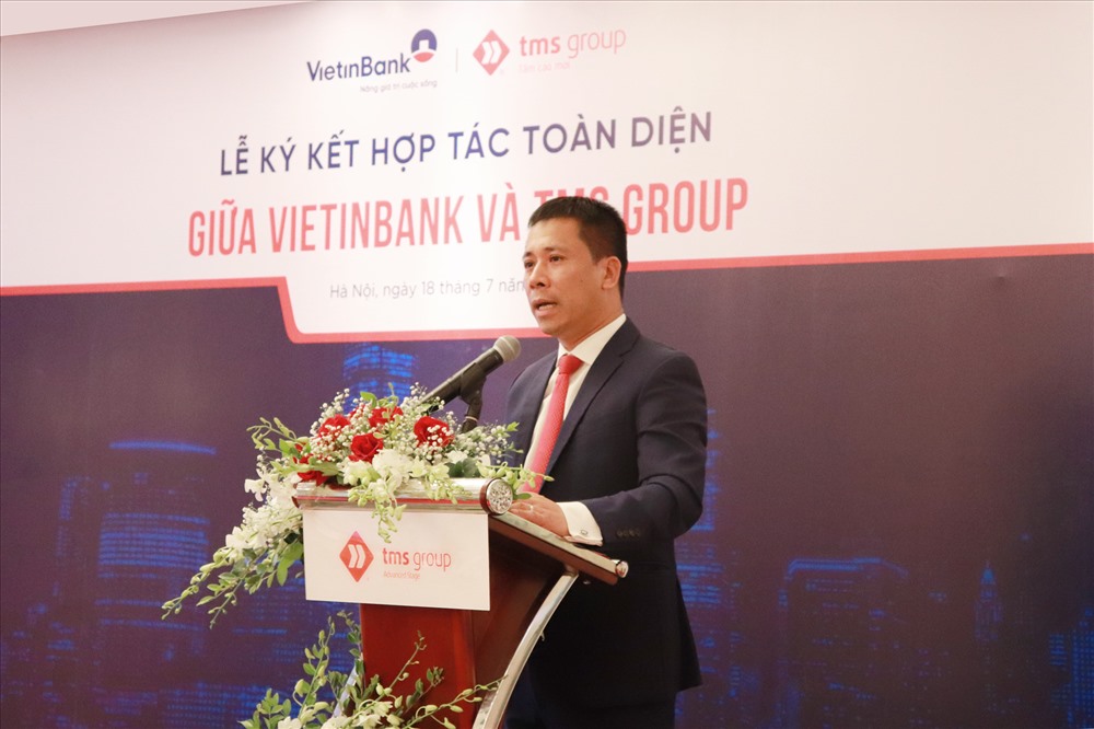 Ông Nguyễn Bá Luận - Chủ tịch HĐQT TMS Group phát biểu tại buổi lễ. Ảnh: TMS