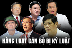 Infographic: Hàng loạt cán bộ cấp cao bị kỷ luật trong năm 2017