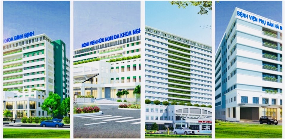 Bốn dự án bệnh viên hiện đại do Cotec Group đầu tư. Bốn dự án bệnh viên hiện đại do Cotec Group đầu tư.