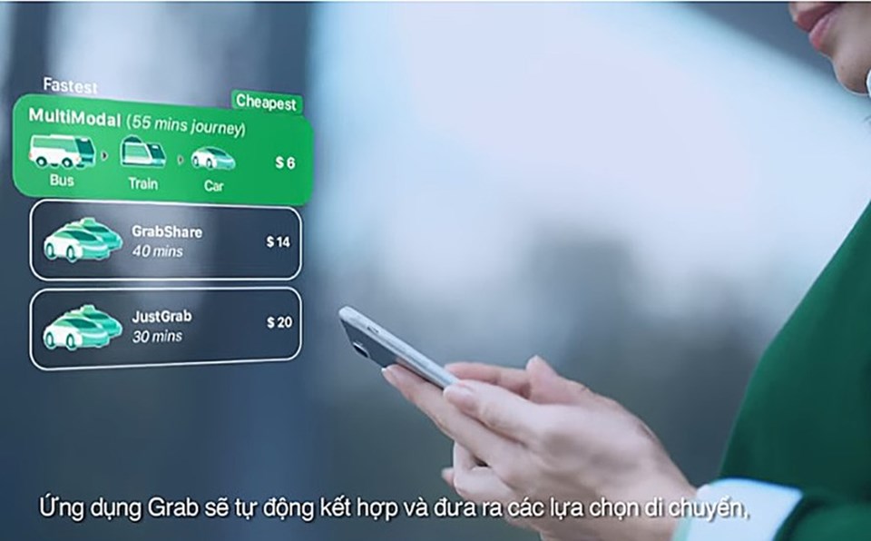Hệ sinh thái cho thành phố thông minh của Grab tại Việt Nam với ứng dụng một điểm đến trên điện thoại di động. Hệ sinh thái cho thành phố thông minh của Grab tại Việt Nam với ứng dụng một điểm đến trên điện thoại di động.