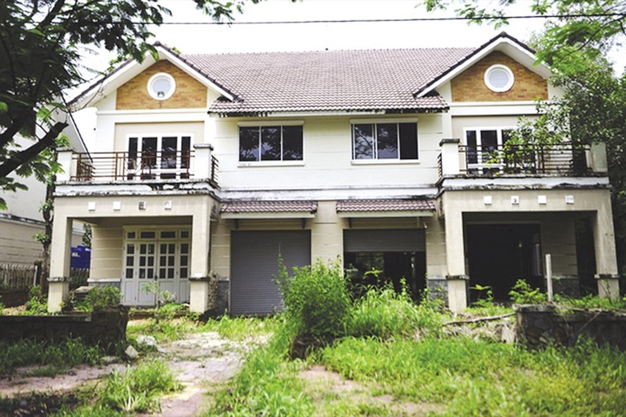 Những căn nhà biệt thự bỏ hoang ở Khu đô thị mới Nhơn Trạch. Ảnh: G.MIÊU