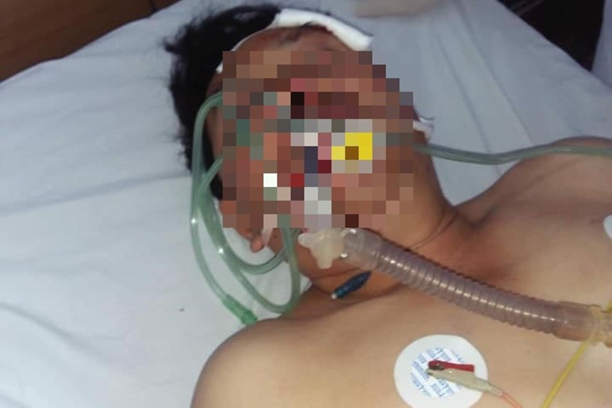 Ông Phước tại thời điểm cấp cứu tại bệnh viện. Ảnh BVCC