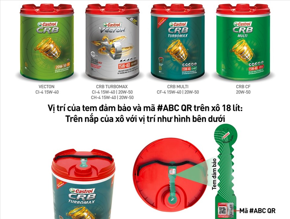 Giải pháp xác thực hàng hòa #ABC QR từ Castrol Giải pháp xác thực hàng hòa #ABC QR từ Castrol