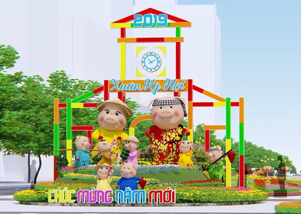 Phối cảnh đường Hoa Nguyễn Huệ 2019. Phối cảnh đường Hoa Nguyễn Huệ 2019.