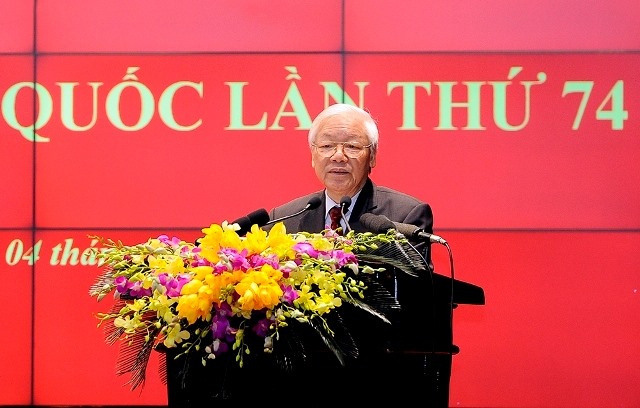 T&aacute;&raquo;ng B&Atilde;&shy; th&AElig;&deg;, Ch&aacute;&raquo;&sect; t&aacute;&raquo;ch n&AElig;&deg;&aacute;&raquo;c Nguy&aacute;&raquo;n Ph&Atilde;&ordm; Tr&aacute;&raquo;ng ph&Atilde;&iexcl;t bi&aacute;&raquo;u &Atilde;&frac12; ki&aacute;&ordm;&iquest;n t&aacute;&ordm;&iexcl;i H&aacute;&raquo;i ngh&aacute;&raquo;. &aacute;&ordm;&cent;nh: B&Atilde;&iexcl;o Nh&Atilde;&cent;n D&Atilde;&cent;n