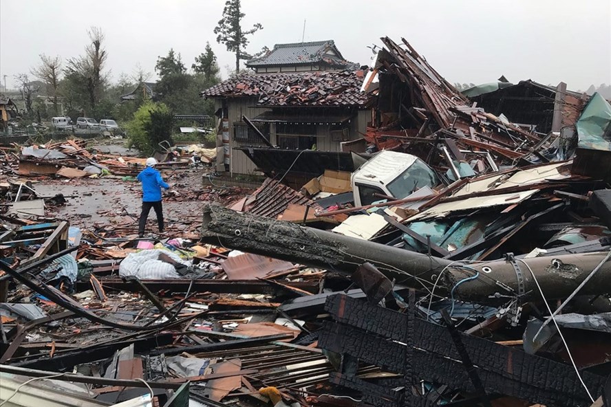 Thiệt hại do bão Hagibis ở tỉnh Chiba, Nhật Bản ngày 12.10.2019. Ảnh: Getty Images