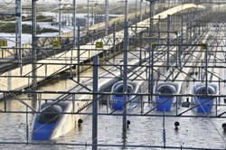 10 tàu siêu tốc Shinkansen ngập trong bão Hagibis trị giá bao nhiêu?
