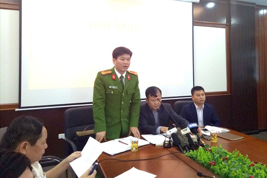 Trung tá Nguyễn Việt Nguyễn- Phó trưởng Công an huyện Việt Yên - thông tin về vụ việc.