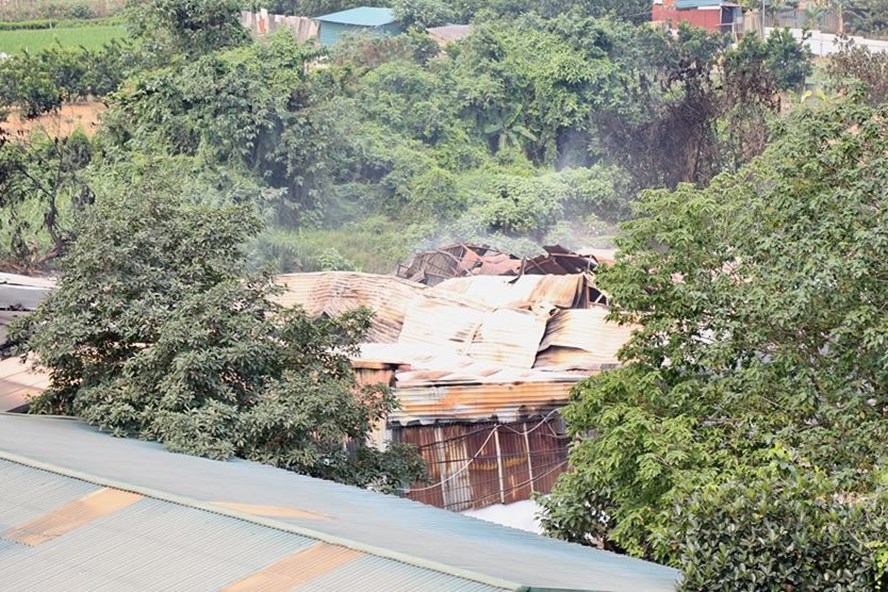 Hiá»n trưá»ng vụ cháy.