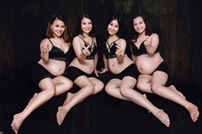 4 chị em ruột không hẹn mà cùng mang bầu 'heo vàng' gây sốt mạng