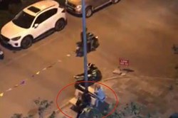 Xôn xao clip trộm xe máy bất thành do xe lắp còi báo động