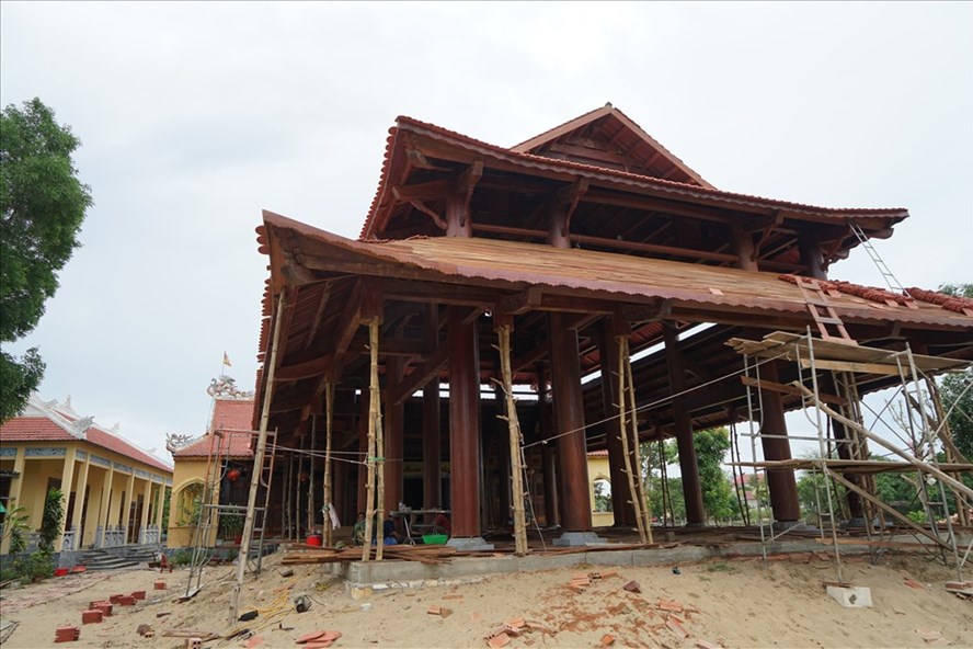 Mặc dù chưa có giấy phép, chủ đầu tư vẫn xây chùa từ 3 năm nay tại xã Xuân Hải.