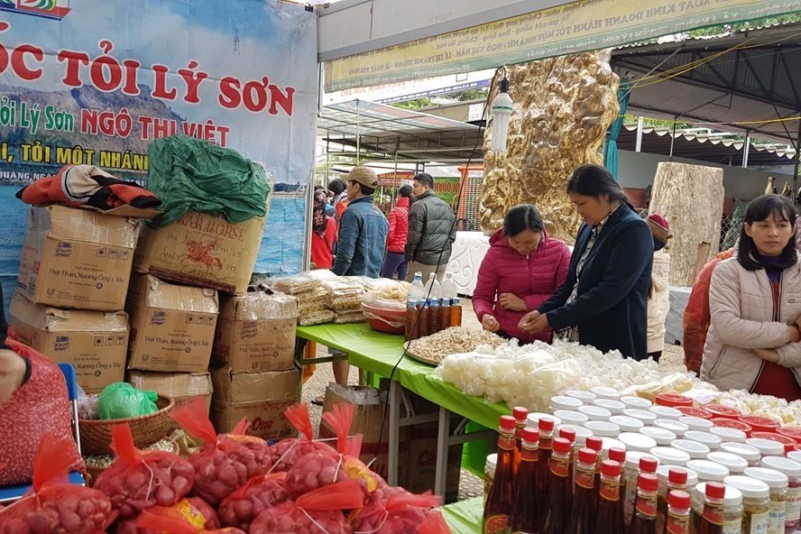 Một trong những gian hàng nông sản của Việt Nam tham gia Hội chợ Agro Viet các năm trước. Ảnh: Kh.V