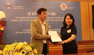 Hội An thành phố đầu tiên ở Việt Nam có thỏa thuận chấm dứt nạn buôn bán thịt chó, mèo. Ảnh: TA