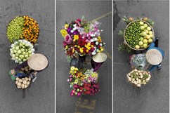 Xe hàng rong Hà Nội đẹp mê hồn từ góc nhìn trên cao
